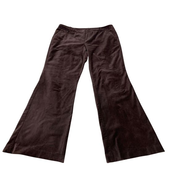 New Yorkk and Company Womens Brown Velvet Pants 10 Holiday Party Boho Whimsygoth - Picture 1 of 6
